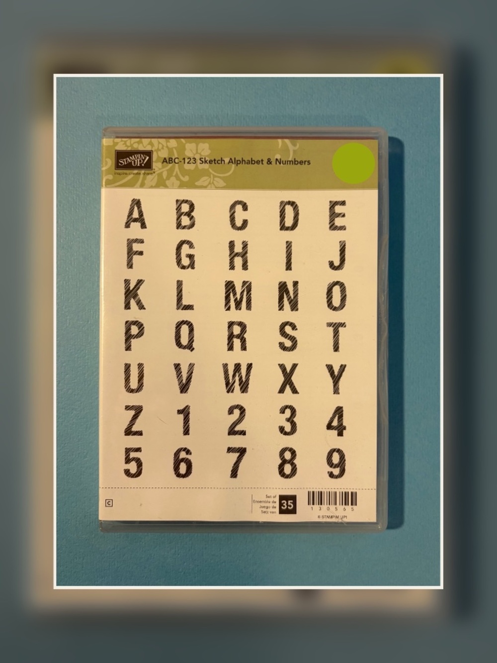 Stampin’ Up ABC-123 Sketch Alphabet & Numbers Stamp Set 35 Piece